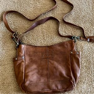 DSTRCT River Stone Leather Handbag with Detachable Crossbody Strap